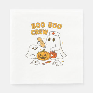 Boo Boo Crew Nurse Funny Halloween Ghost Nurse Gir Napkins
