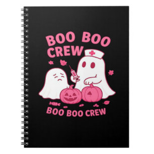 Boo Boo Crew Nurse Funny Halloween Ghost Nurse Gir Notebook