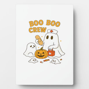 Boo Boo Crew Nurse Funny Halloween Ghost Nurse Gir Plaque