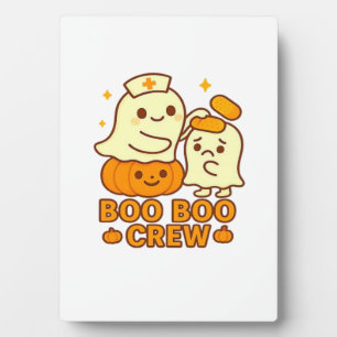 Boo Boo Crew Nurse Funny Halloween Ghost Nurse Gir Plaque