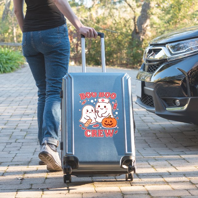 Boo Boo Crew Nurse Funny Halloween Ghost Nurse Gir Sticker (Suitcase Insitu)