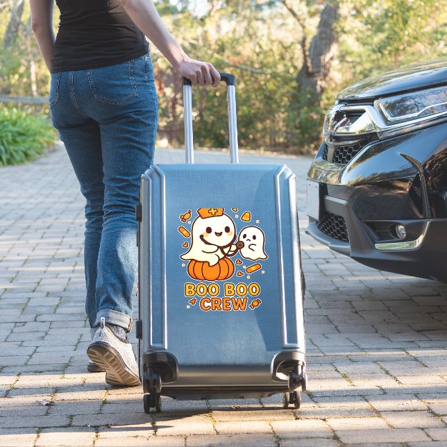 Boo Boo Crew Nurse Funny Halloween Ghost Nurse Gir Sticker (Suitcase Insitu)