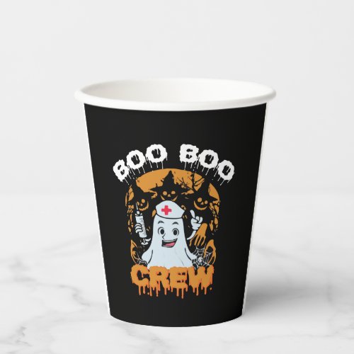 Boo Boo Crew Nurse Funny Halloween Paper Cups