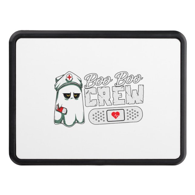 Boo Boo Crew Nurse Funny Halloween Scary Groups Hitch Cover (Front)