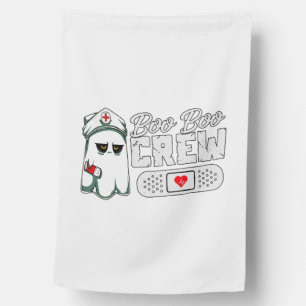 Boo Boo Crew Nurse Funny Halloween Scary Groups House Flag