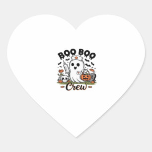 Boo Boo Crew Nurse Ghost Classic T-Shirt Heart Sticker