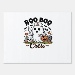Boo Boo Crew Nurse Ghost Classic T-Shirt Sign