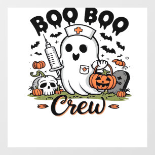 Boo Boo Crew Nurse Ghost Classic T-Shirt Wall Decal