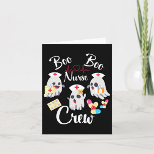 Boo Boo Crew Nurse Ghost Costume Funny Halloween G Card