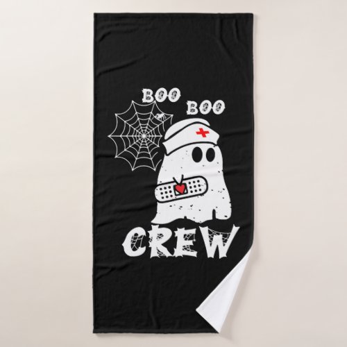 Boo Boo Crew Nurse Ghost Funny Halloween Costume G Bath Towel