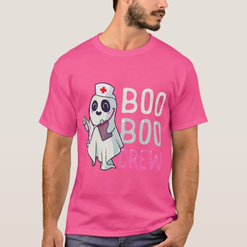Boo Boo Crew Nurse Ghost Funny Halloween Costume  T_Shirt