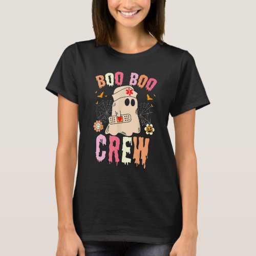 Boo Boo Crew Nurse Ghost Halloween Costume T_Shirt