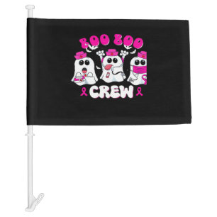 Boo Boo Crew Nurse Halloween Costume Ghost Breast Car Flag