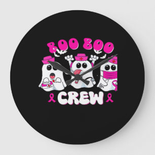 Boo Boo Crew Nurse Halloween Costume Ghost Breast  Large Clock