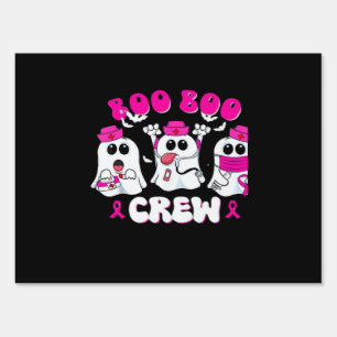 Boo Boo Crew Nurse Halloween Costume Ghost Breast Sign