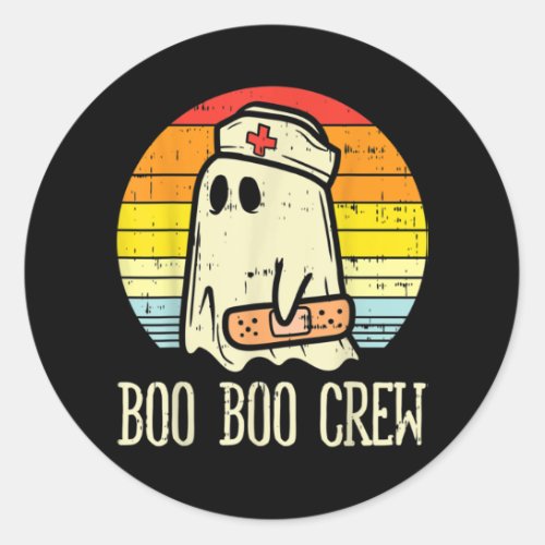 Boo Boo Crew Nurse Halloween For Nurses Classic Round Sticker