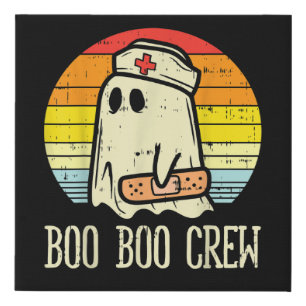 Boo Boo Crew Nurse Halloween For Nurses Faux Canvas Print