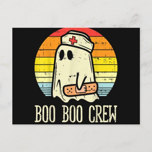 Boo Boo Crew Nurse Halloween For Nurses Holiday Postcard