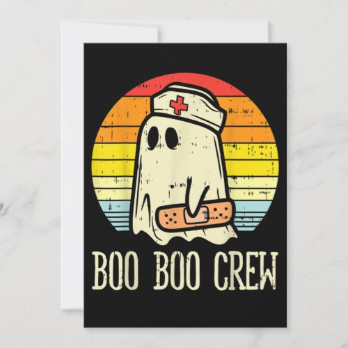 Boo Boo Crew Nurse Halloween For Nurses Invitation