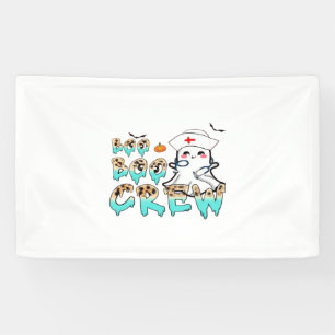 Boo Boo Crew Nurse Halloween Ghost Funny Classic T Banner