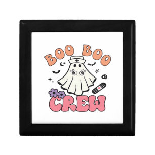 Boo Boo Crew Nurse Halloween Ghost Funny Classic T Gift Box