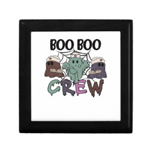 Boo Boo Crew Nurse Halloween Ghost Funny Classic T Gift Box
