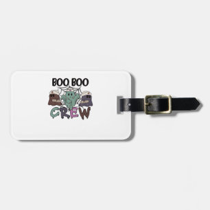 Boo Boo Crew Nurse Halloween Ghost Funny Classic T Luggage Tag