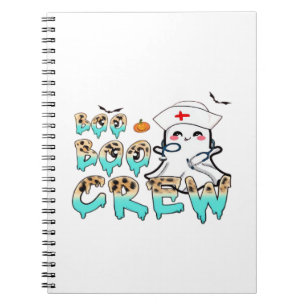 Boo Boo Crew Nurse Halloween Ghost Funny Classic T Notebook