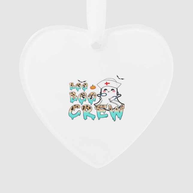 Boo Boo Crew Nurse Halloween Ghost Funny Classic T Ornament (Front)