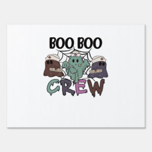 Boo Boo Crew Nurse Halloween Ghost Funny Classic T Sign
