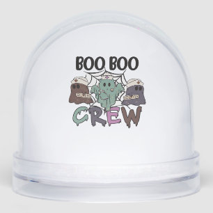 Boo Boo Crew Nurse Halloween Ghost Funny Classic T Snow Globe