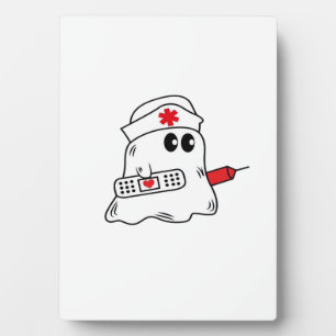 Boo Boo Crew Nurse Halloween Ghost Funny Oversized Plaque