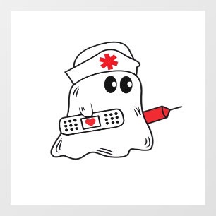 Boo Boo Crew Nurse Halloween Ghost Funny Oversized Wall Decal