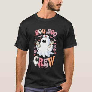 Boo Boo Crew Nurse Halloween Ghost Funny Spooky RN T-Shirt