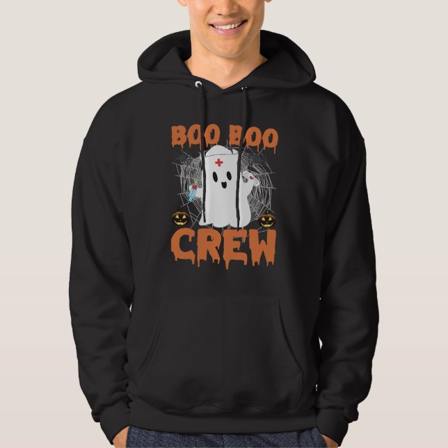 Boo Boo Crew Nurse Halloween Hoodie (Front)