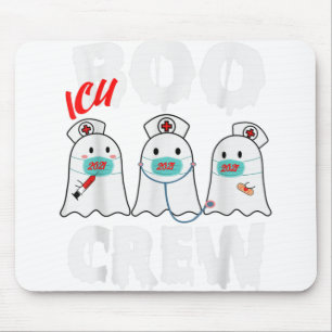 Boo Boo Crew Nurse Halloween Nurse for Women Men Mouse Pad