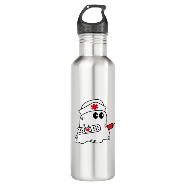 Boo boo crew nurse halloween shirt|nurse shirting  stainless steel water bottle (Front)