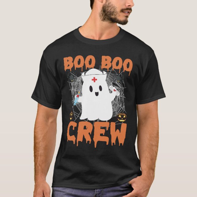 Boo Boo Crew Nurse Halloween T-Shirt (Front)
