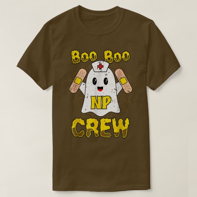 Boo Boo Crew Nurse Shirt Halloween NP Nurse for Wo (Design Front)