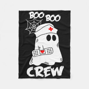 Boo Boo Crew Nurse Shirts Halloween Nurse Shirts F Fleece Blanket