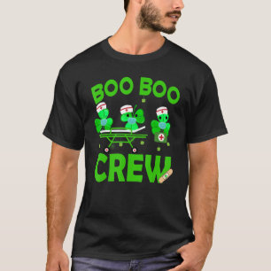 Boo Boo Crew Nurse St Patrick S Day Shamrock Face  T-Shirt