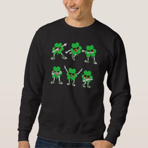 Boo Boo Crew Nurse St Patricks Day Shamrock Face  Sweatshirt