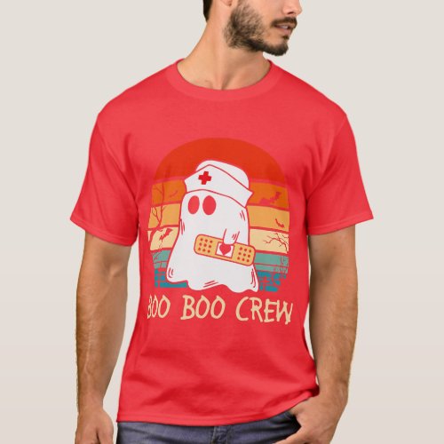Boo Boo Crew quote Nurse cool Halloween Nurse Cost T_Shirt