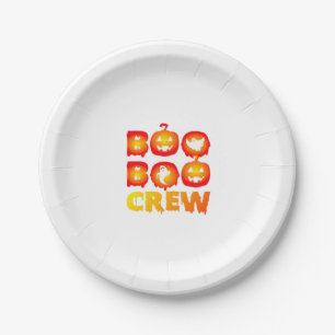 Boo Boo Crew Shirt – Funny Ghost Halloween Nurse & Paper Plates