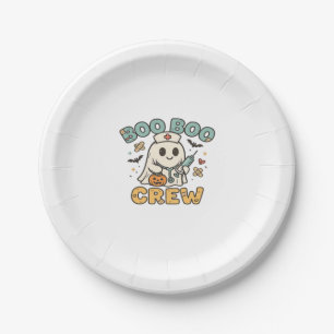 Boo Boo Crew Shirt � Funny Ghost Halloween Nurse & Paper Plates