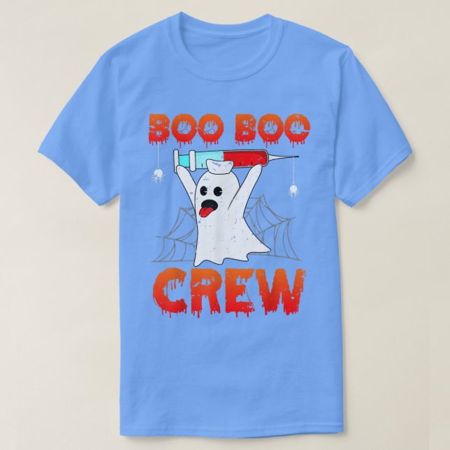 Boo Boo Crew Shirt Ghost Funny Halloween Costume N (Design Front)