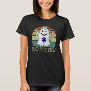 Boo Boo Crew  Spooky Halloween Costume Nursing Gho T-Shirt