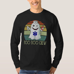 Boo Boo Crew  Spooky Halloween Costume Nursing Gho T-Shirt