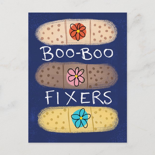 Boo-Boo Fixer Bandaids Postcard (Front)