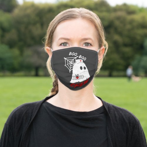 BOO boo nurse crew tee funny halloween nurse T_Sh Adult Cloth Face Mask